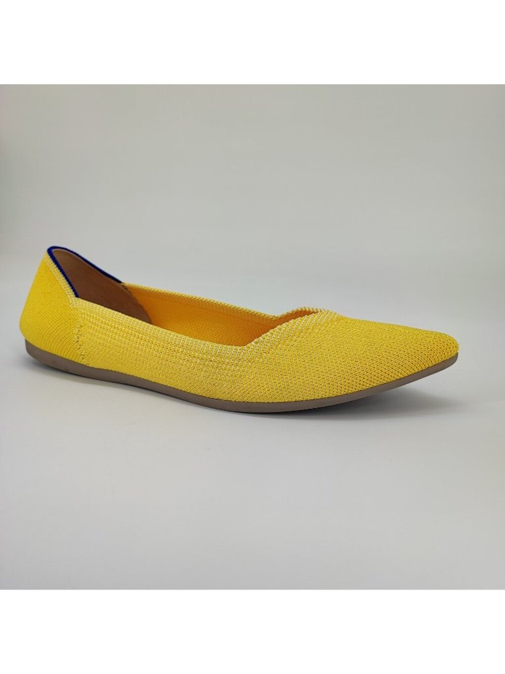 Rothy's The Point Women's Size 7.5 US Pointed Flats Knit Yellow Eco Friendly